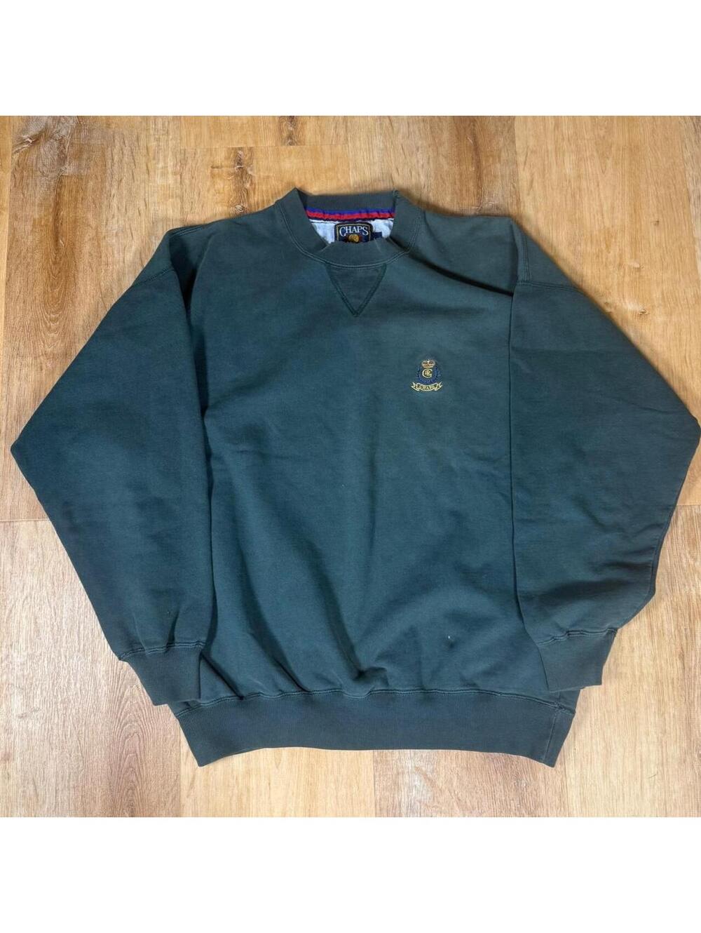 90s Ralph Lauren Chaps Green Crewneck Sweatshirt – Size M